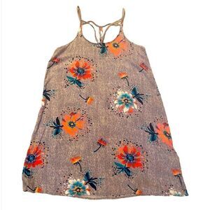 Floral Tank Dress with Unique Racerback Design